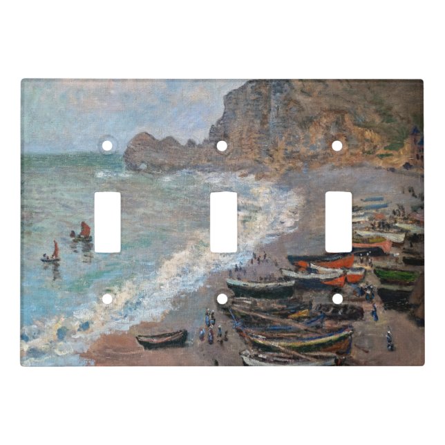 Claude Monet - The Beach at Etretat Light Switch Cover (Front)