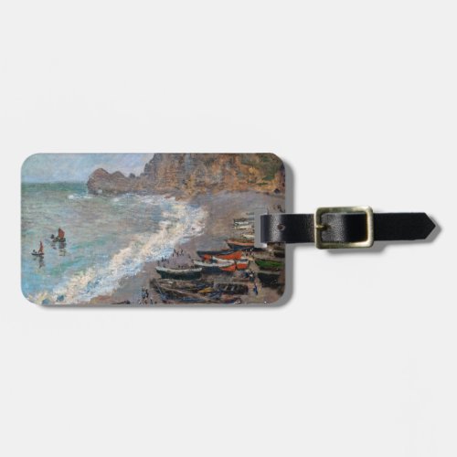 Claude Monet _ The Beach at Etretat Luggage Tag