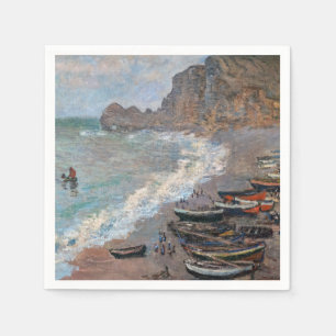 Claude Monet - The Beach at Etretat Napkins