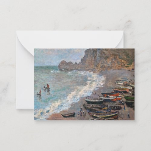 Claude Monet _ The Beach at Etretat Note Card
