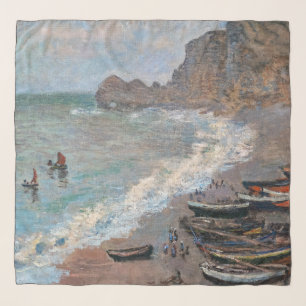 Claude Monet - The Beach at Etretat Scarf