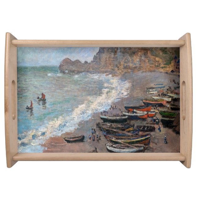 Claude Monet - The Beach at Etretat Serving Tray (Front)