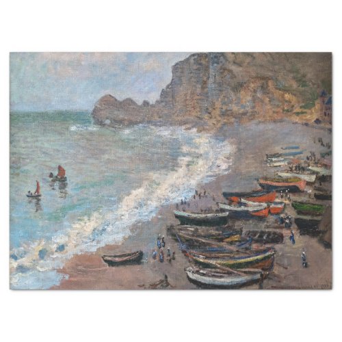 Claude Monet _ The Beach at Etretat Tissue Paper