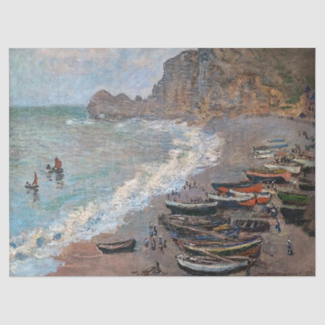 Claude Monet - The Beach at Etretat Tissue Paper (Front)