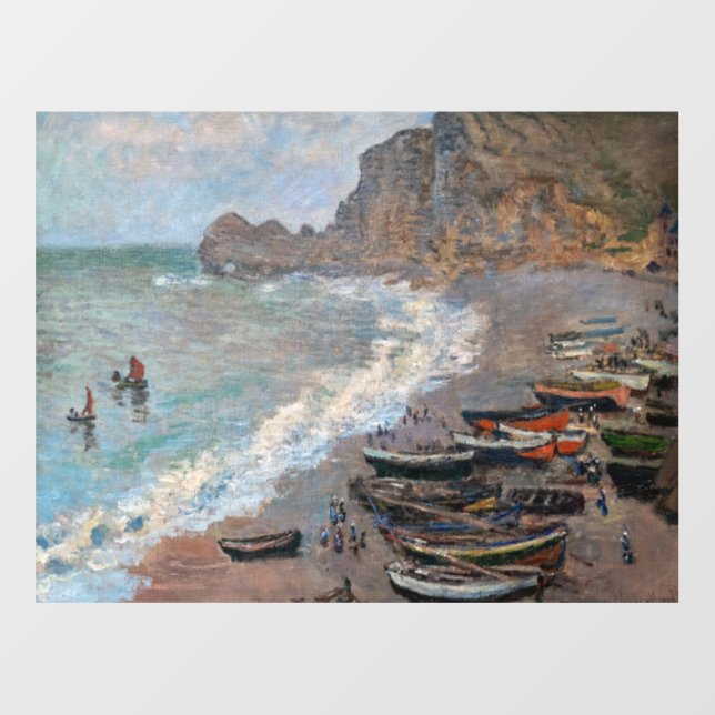 Claude Monet - The Beach at Etretat Wall Decal (Front)