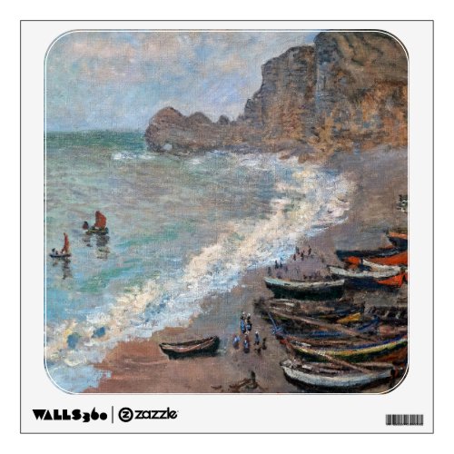 Claude Monet _ The Beach at Etretat Wall Decal