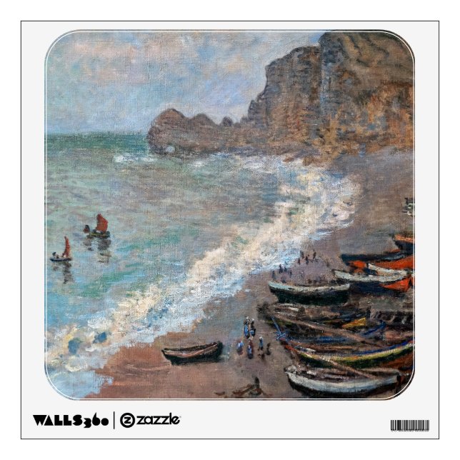 Claude Monet - The Beach at Etretat Wall Decal (Front)