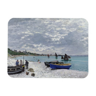 Claude Monet   The Beach at Sainte-Adresse Magnet