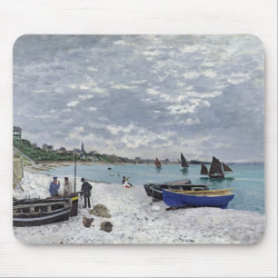 Claude Monet The Beach at Sainte-Adresse Mouse Pad