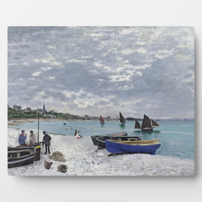 Claude Monet | The Beach at Sainte-Adresse Plaque (Front)