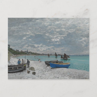 Claude Monet - The Beach at Sainte-Adresse Postcard