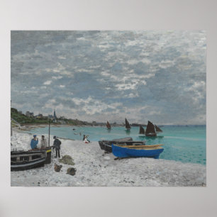 Claude Monet - The Beach at Sainte-Adresse Poster