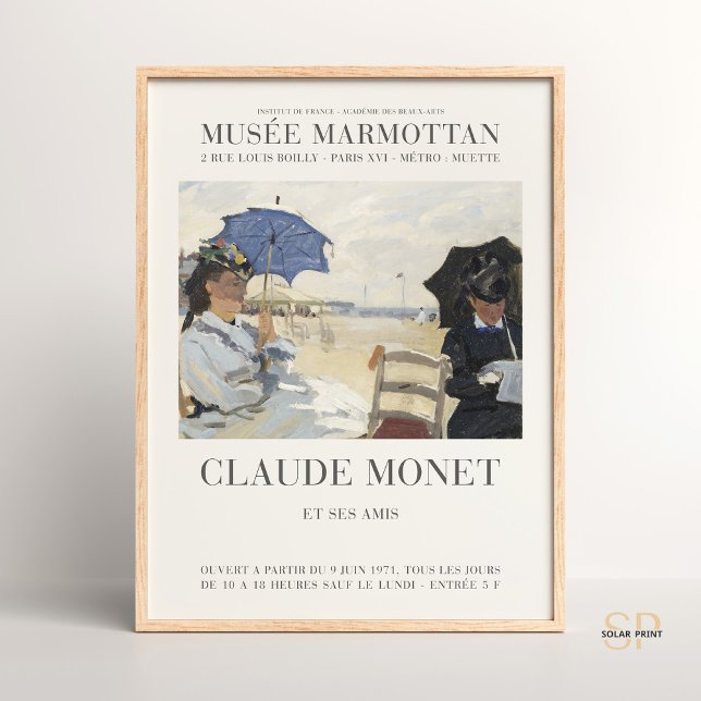 Claude Monet The Beach at Trouville Art Print (Creator Uploaded)