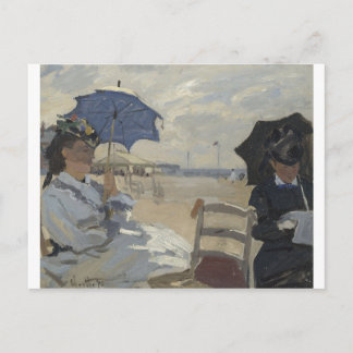 Claude Monet - The Beach at Trouville Painting Postcard