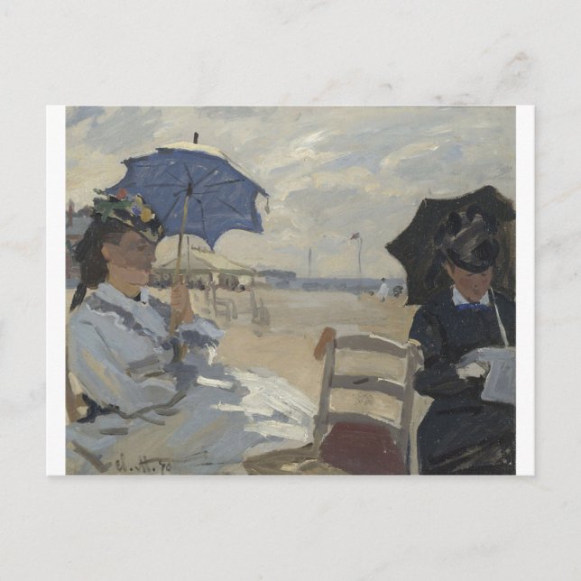 Claude Monet - The Beach at Trouville Painting Postcard (Front)
