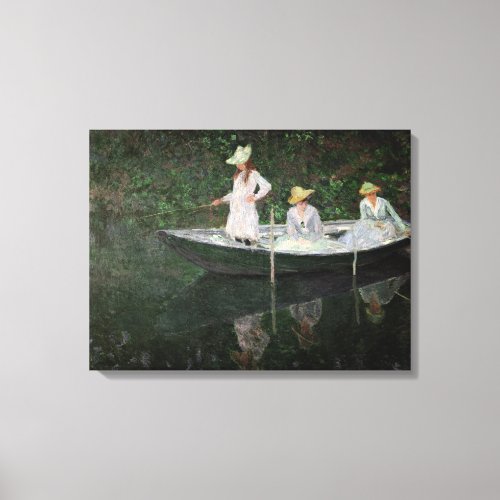 Claude Monet  The Boat at Giverny c1887 Canvas Print