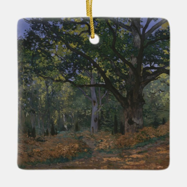 Claude Monet | The Bodmer Oak, Fontainebleau Fores Ceramic Ornament (Front)