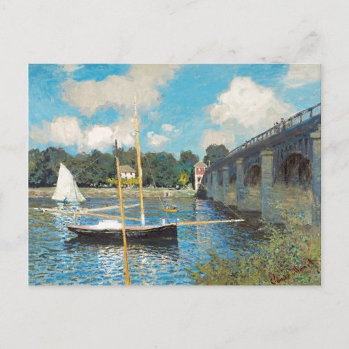 Claude Monet The Bridge at Argenteuil 1874 Postcard
