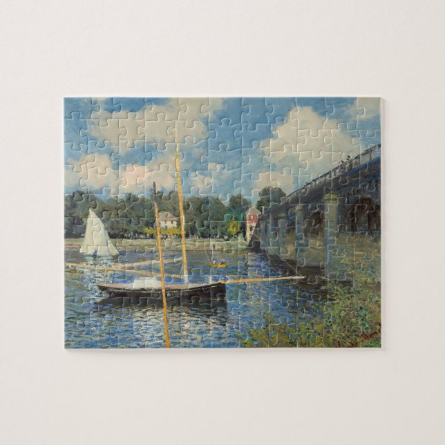 Claude Monet | The Bridge at Argenteuil Jigsaw Puzzle (Horizontal)