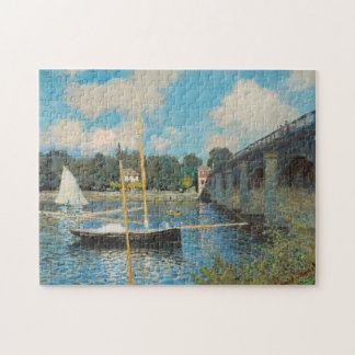 Claude Monet The Bridge at Argenteuil Painting Jigsaw Puzzle