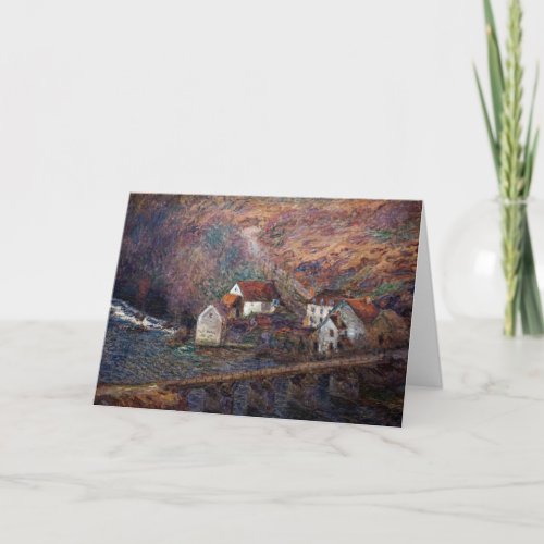 Claude Monet _ The Bridge at Vervy Card