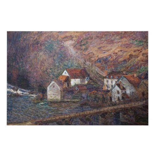 Claude Monet _ The Bridge at Vervy Faux Canvas Print