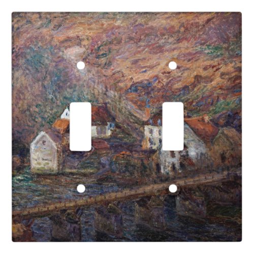 Claude Monet _ The Bridge at Vervy Light Switch Cover
