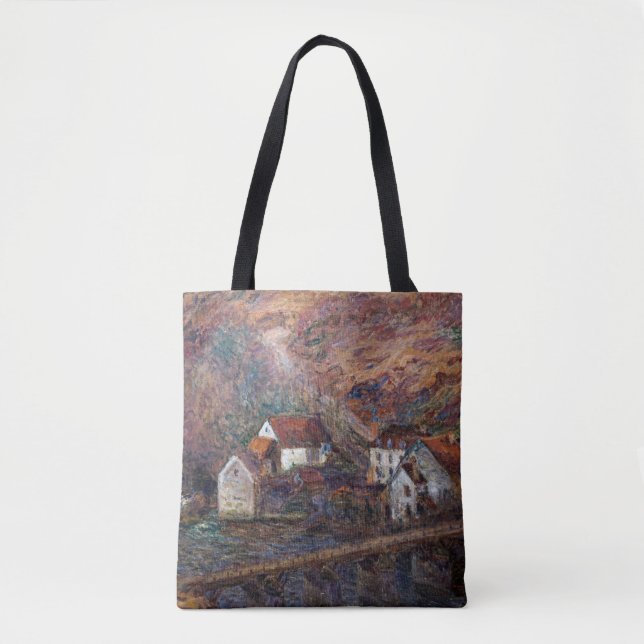 Claude Monet - The Bridge at Vervy Tote Bag (Front)