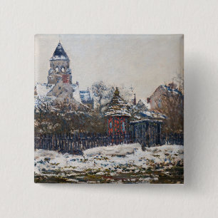 Claude Monet - The Church at Vetheuil Button