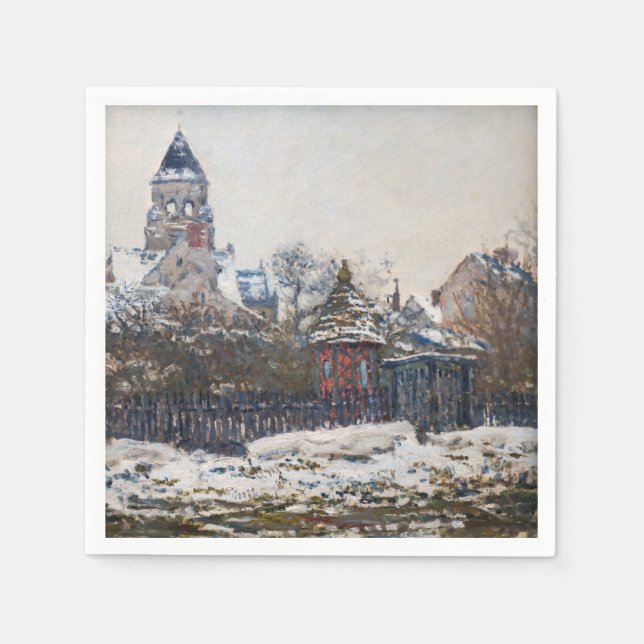 Claude Monet - The Church at Vetheuil Napkins (Front)