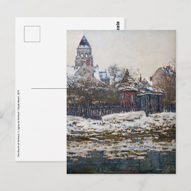 Claude Monet - The Church at Vetheuil Postcard (Front/Back)