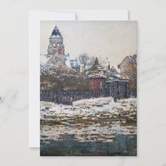 Claude Monet - The Church at Vetheuil Thank You Card (Front)