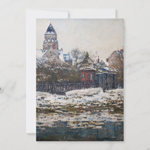 Claude Monet _ The Church at Vetheuil Thank You Card