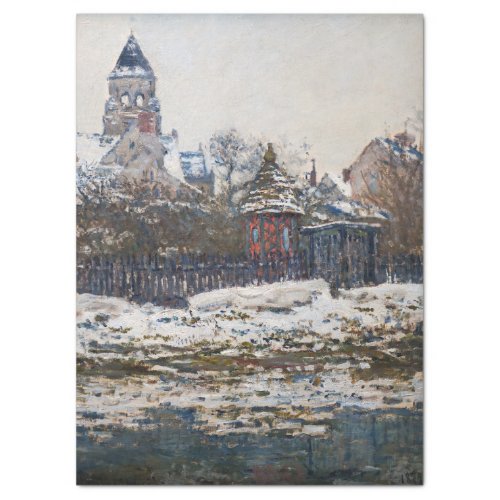 Claude Monet _ The Church at Vetheuil Tissue Paper