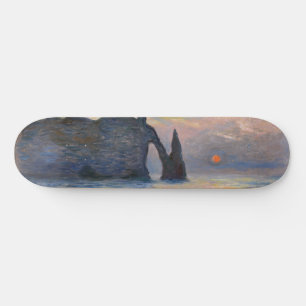 Claude Monet - The Cliff, Etretat, Sunset Skateboard