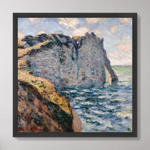 Claude Monet The Cliff of Aval Etretat Framed Art