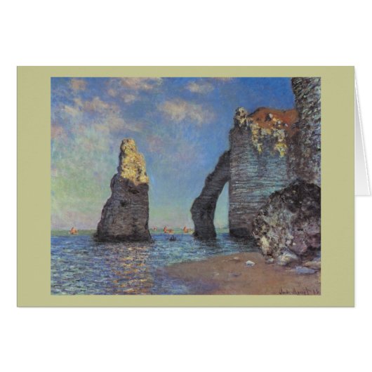 Claude Monet - The Cliffs at Etretat 1885 Cards (Front Horizontal)