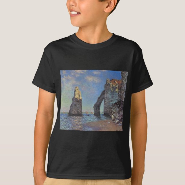 Claude Monet - The Cliffs at Etretat 1885 T-Shirt (Front)