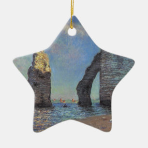 Claude Monet The Cliffs at Etretat Destiny Gifts Ceramic Ornament