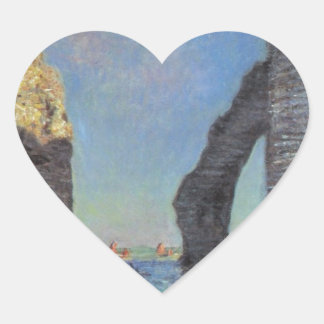 Claude Monet The Cliffs at Etretat Destiny Gifts Heart Sticker