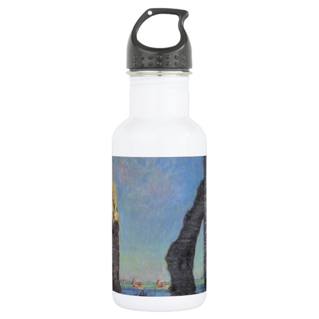 Claude Monet The Cliffs at Etretat Destiny Water Bottle (Front)
