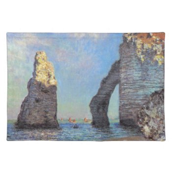 Claude Monet // The Cliffs At Etretat Placemat by decodesigns at Zazzle