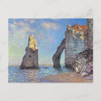 Claude Monet // The Cliffs At Etretat Postcard by decodesigns at Zazzle