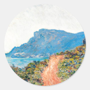 Claude Monet The Corniche near Monaco Classic Round Sticker