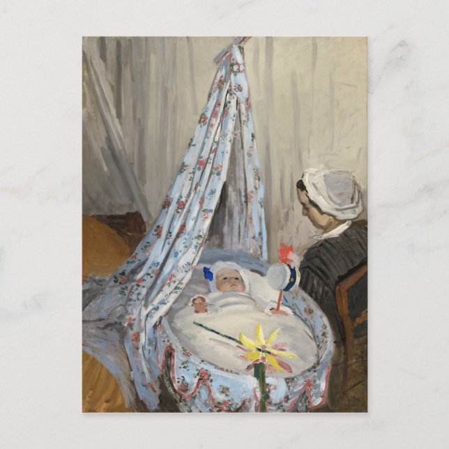 Claude Monet | The Cradle, Camille with Son Jean Postcard (Front)