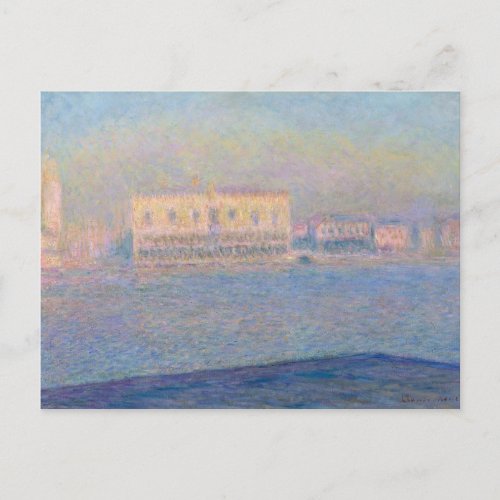 Claude Monet  The Doges Palace Seen from San Gio Postcard