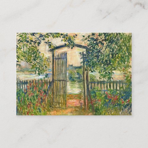 Claude Monet: The Garden Gate at Vetheuil Business Card Templates