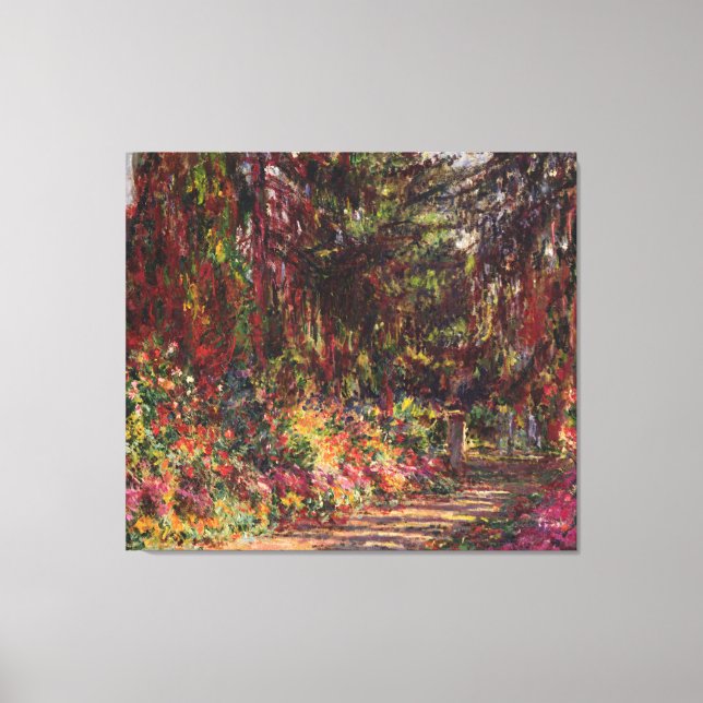 Claude Monet | The Garden Path at Giverny Canvas Print (Front)