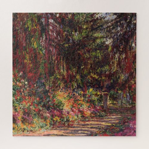 Claude Monet  The Garden Path at Giverny Jigsaw Puzzle