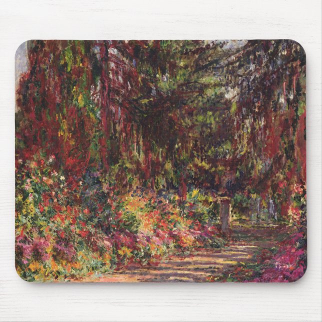 Claude Monet | The Garden Path at Giverny Mouse Pad (Front)